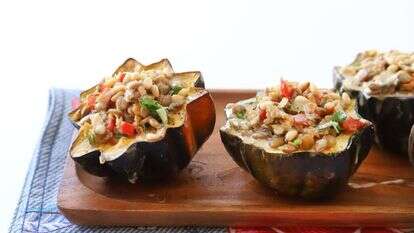 דלעת ערמונים במילוי עדשים. | אפרת ליכטנשטט