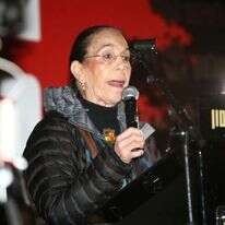 אילה פורקצ'יה נואמת בהפגנה בסוף השבוע שעבר. | גדעון מרקוביץ', TPS