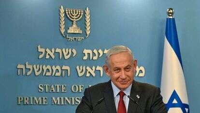 נתניהו במסיבת העיתונאים. | קובי גדעון /לע"מ