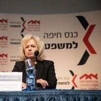 היועמ"שית גלי בהרב מיארה בנאומה נגד הרפורמה במערכת המשפט בכנס חיפה. | Shir Torem, Flash90