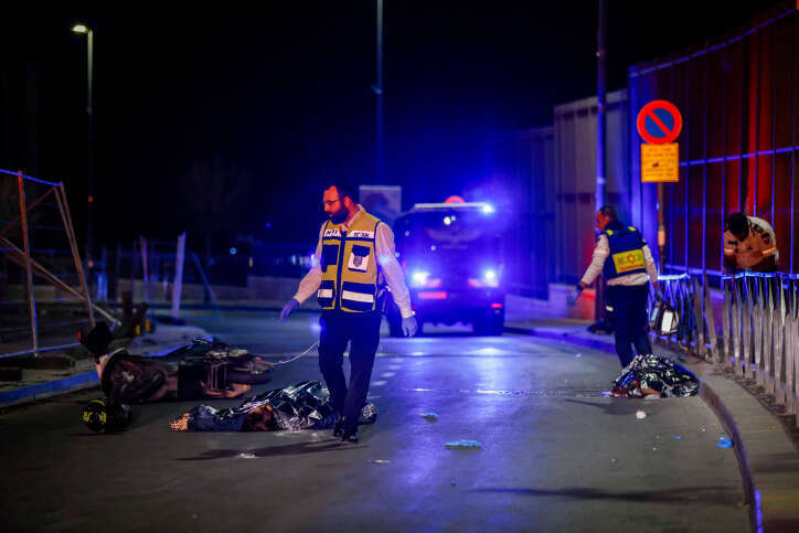 זירת הפיגוע הקודם בנווה יעקב בשנה שעברה, אלוסטרציה. | אוליבייה פיטוסי, פלאש 90