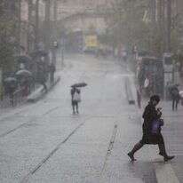 גשם בירושלים. | יונתן זינדל, פלאש 90