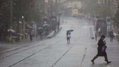גשם בירושלים. | יונתן זינדל, פלאש 90