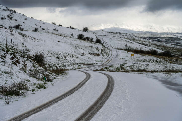 שלג בצפון הגולן, הבוקר. | מיכאל גלעדי, פלאש 90