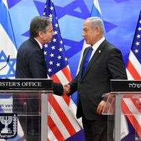 נתניהו ובלינקן, בעת ביקורו בארץ. | יואב דודקביץ