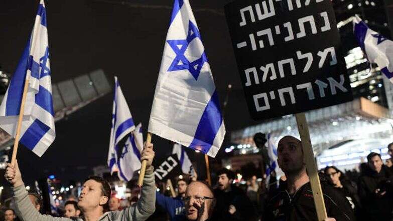 הפגנה נגד הרפורמה במערכת המשפט. | תומר נויברג, פלאש 90