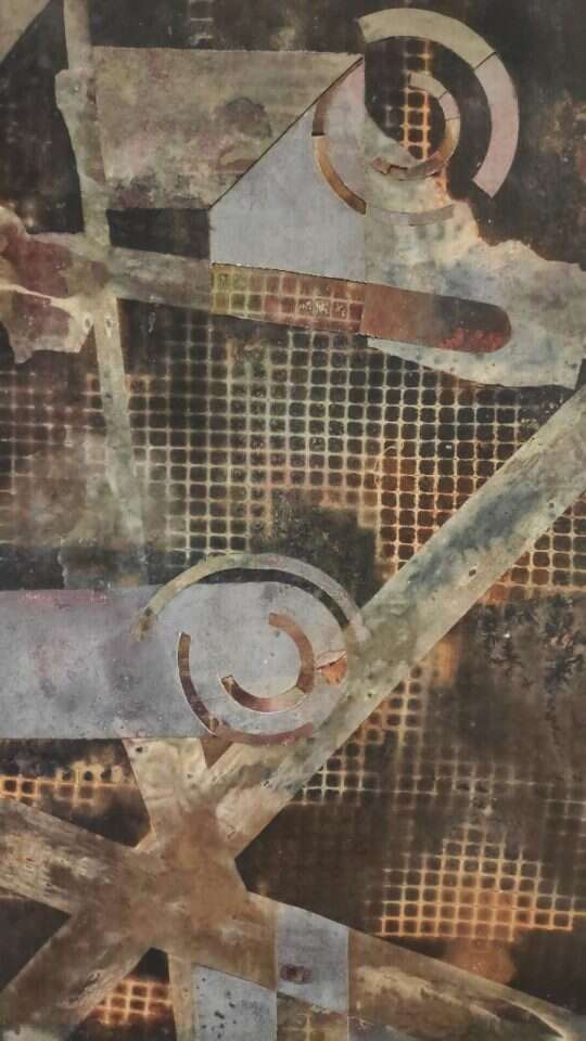 אוהד לוי, ללא כותרת, אקריליק ושמן על בד, 2022. | הדס חי. מוצג בתערוכה "שיחת מסדרון 8" בגלריה החדשה טדי בירושלים