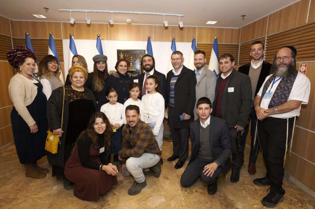 וכות ומשפחתו ביום ההשבעה  בכנסת, השבוע. | שגיב כהן