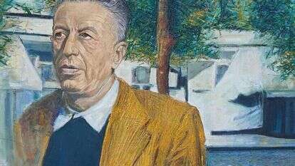 שלונסקי רמז שאלתרמן אינו אלא משורר חצר מורג קליגווסר, נתן אלתרמן, 2021. הוצג בתערוכה "דיוקן משורר עברי" במוזיאון עכו