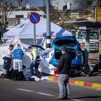 זירת פיגוע בצומת רמות. (לא מהיום) | יונתן זינדל, פלאש 90