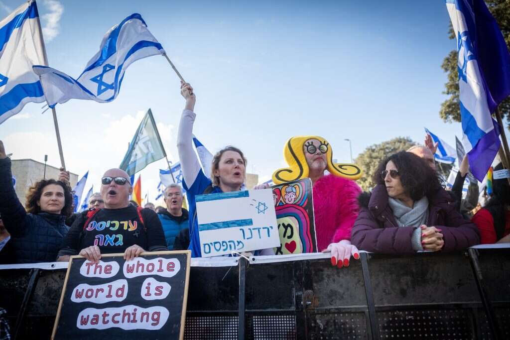 ההפגנה בירושלים בשבוע שעבר. | יונתן זינדל/פלאש90 ההפגנה בירושלים בשבוע שעבר. | יונתן זינדל/פלאש90
