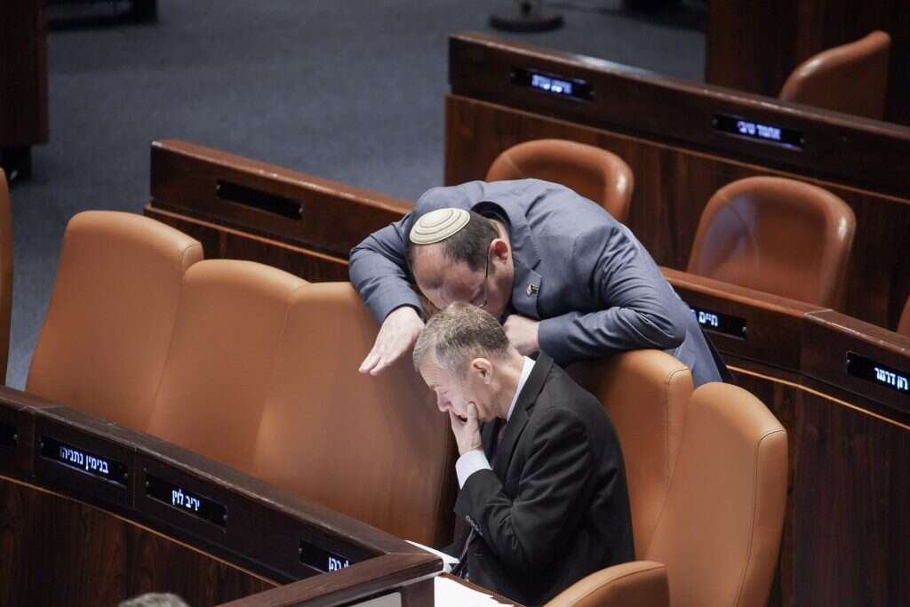 לוין ורוטמן במליאת הכנסת. | דוברות הכנסת - דני שם טוב