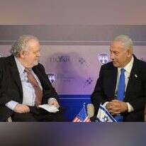 בנימין נתניהו ופרופ' וולטר ראסל מיד. | עמוס בן גרשום לע"מ