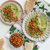 חומוס בצל ירוק. | אפרת ליכטנשטט