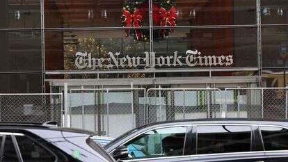 The New York Times building in Manhattan. Photo by AFP