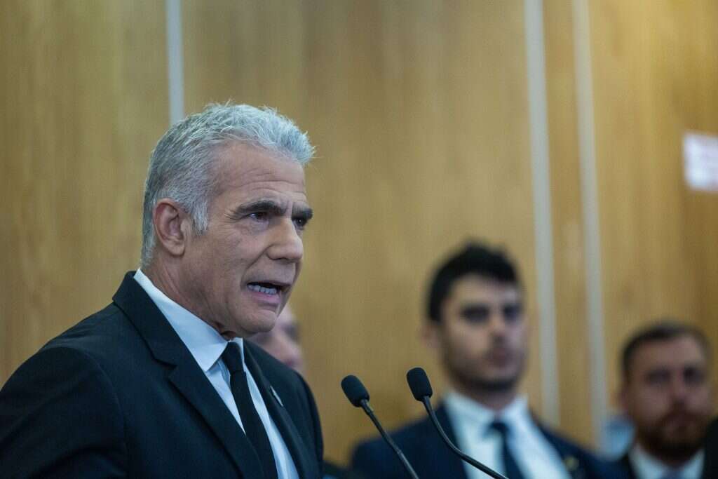 יאיר לפיד. | יונתן זינדל - פלאש 90