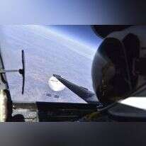 תמונת בלון הריגול הסיני שצולמה ממטוס הסיור האמריקני. | באדיבות משרד ההגנה האמריקני