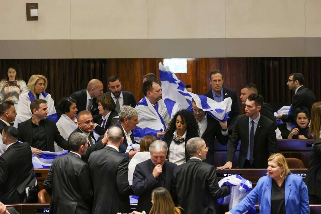 מליאת הכנסת בהצבעה עלהרפורמה המשפטית. | נועם מושקוביץ, דוברות הכנסת