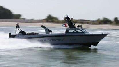 כלי השיט הבלתי מאויש שפיתחו ישראל והאמירויות, מוצג השבוע בתערוכת NAVDEX. | אי.פי.איי