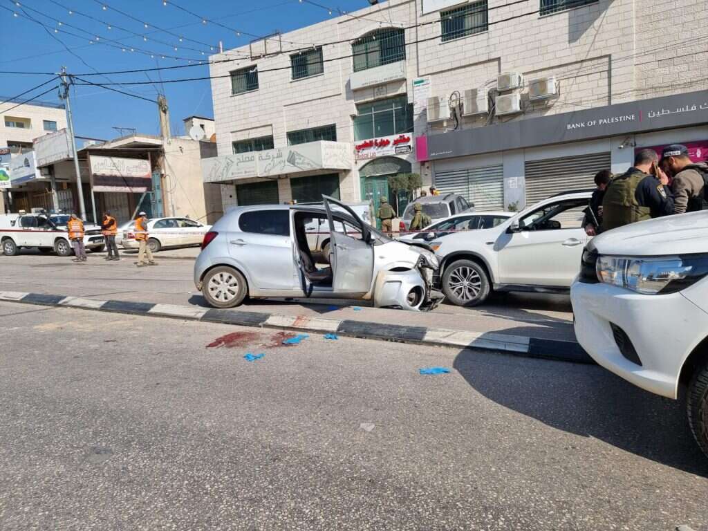 זירת הפיגוע בכפר חווארה. | TPS