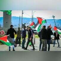 מפגינים פלסטיניים במחסום חווארה. | נאסר אישתייה, פלאש 90