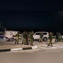 זירת הפיגוע בצומת הערבה. | Jamal Awad/Flash90