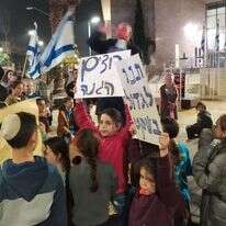 תושבי בלוד במחאה על המצב הביטחוני בעיר