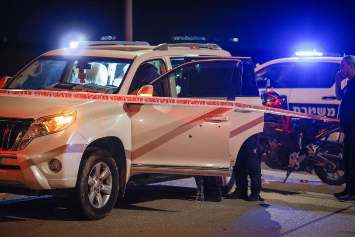 זירת הפיגוע שבו נרצח אלן גנלס, בצומת בית הערבה. | אריק מרמור, פלאש 90