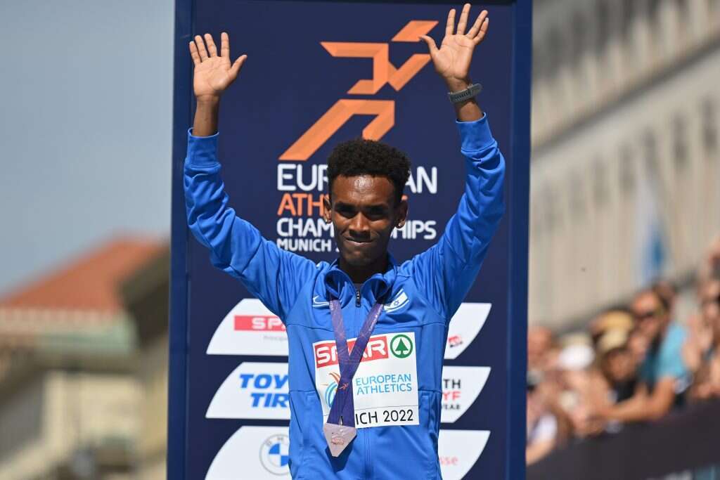 שובר שיאים. המדליה במינכן. | גטי אימג'ס