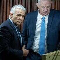 לפיד וגנץ. | יונתן זינדל, פלאש 90