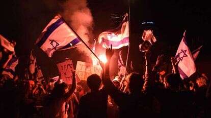 הפגנה בנתיבי איילון נגד הרפורמה, לפני כשנה. | גילי יערי, פלאש 90