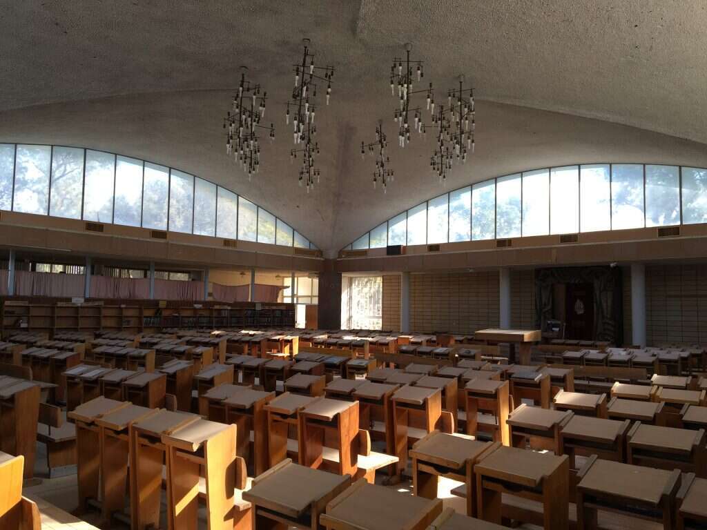 אולם בית הכנסת במדרשיית נעם, כיום. | סיגל דוידי