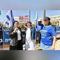 אורית סטרוק בהפגנת תמיכה ברפורמה המשפטית של תנועת הריבונות. | מאיר אליפור