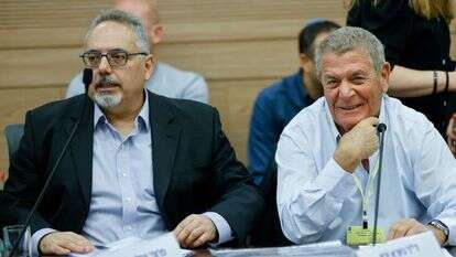 גיורא ירון ויובל אלבשן בישיבת ועדת החוקה. | אריק מרמור, פלאש 90