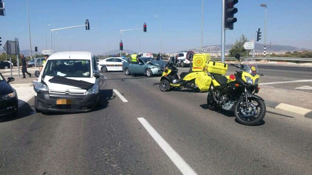זירת הפיצוץ בצומת מגידו. | תיעוד מבצעי מד"א