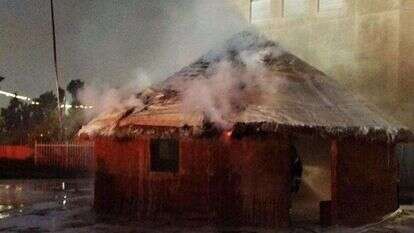 מבנה הגודו בלוד שהוצת. ללא קרדיט מבנה הגודו בלוד שהוצת. ללא קרדיט