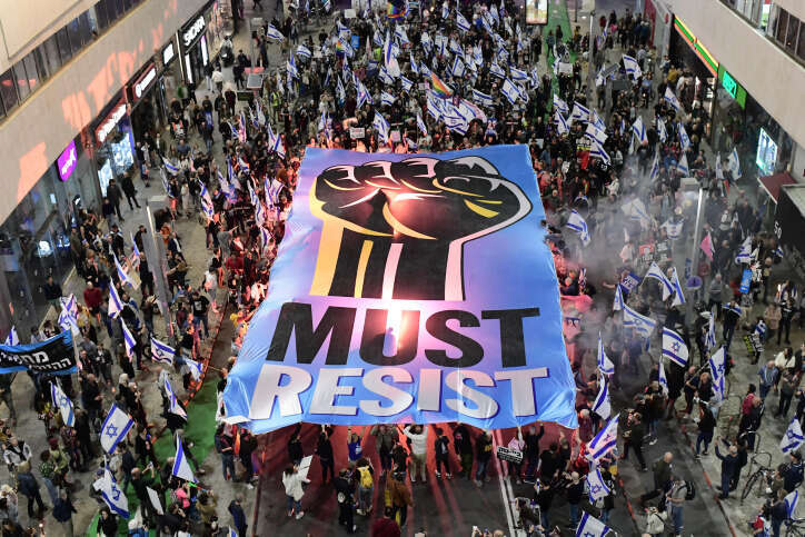 המחאה נגד הרפורמה המשפטית. | תומר נאוברג, פלאש 90