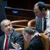 נתניהו, רוטמן ולוין בכנסת. | יונתן זינדל, פלאש 90