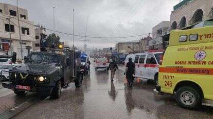 זירת הפיגוע בחווארה, 19.3.23. | תיעוד מבצעי מד"א