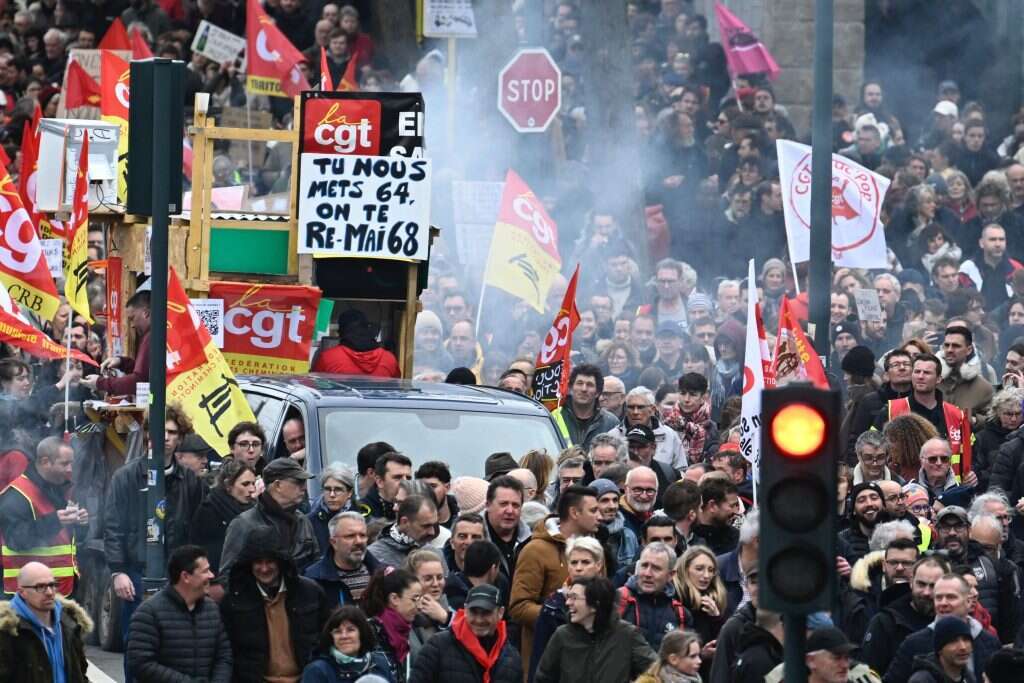 הפגנה ברן, בצפון־מערב צרפת. | איי.אף.פי