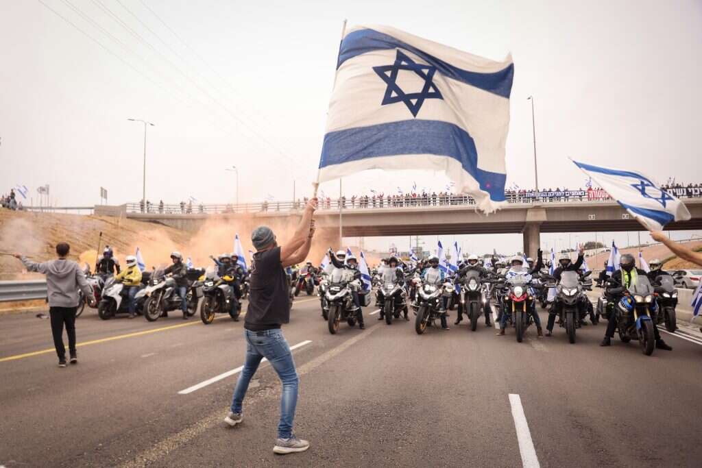 החסימות בכבישי המרכז,. | יוסי אלוני - פלאש 90