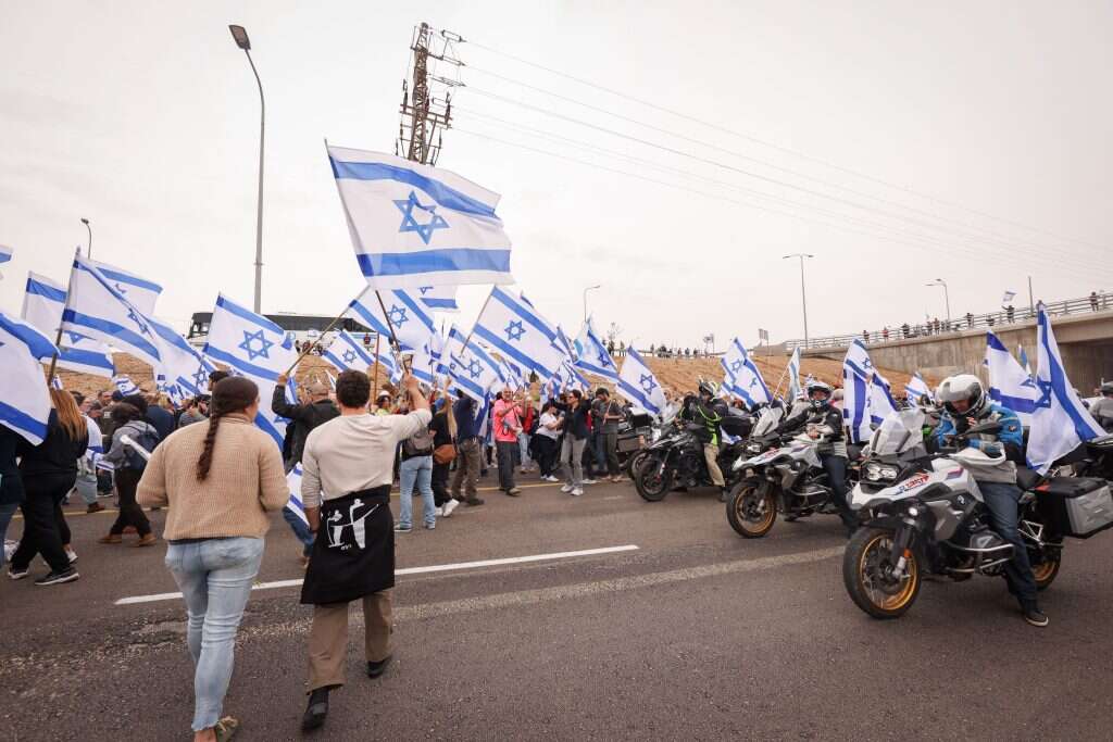 החסימות בכבישי המרכז, היום. | יוסי אלוני - פלאש 90