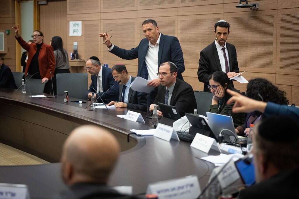 ח"כ שמחה רוטמן בוועדת החוקה. | יונתן זינדל, פלאש 90