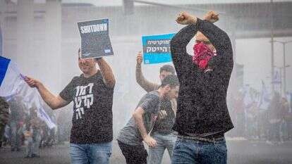 הפגנה בחיפה נגד הרפורמה. | שיר טורם, פלאש 90