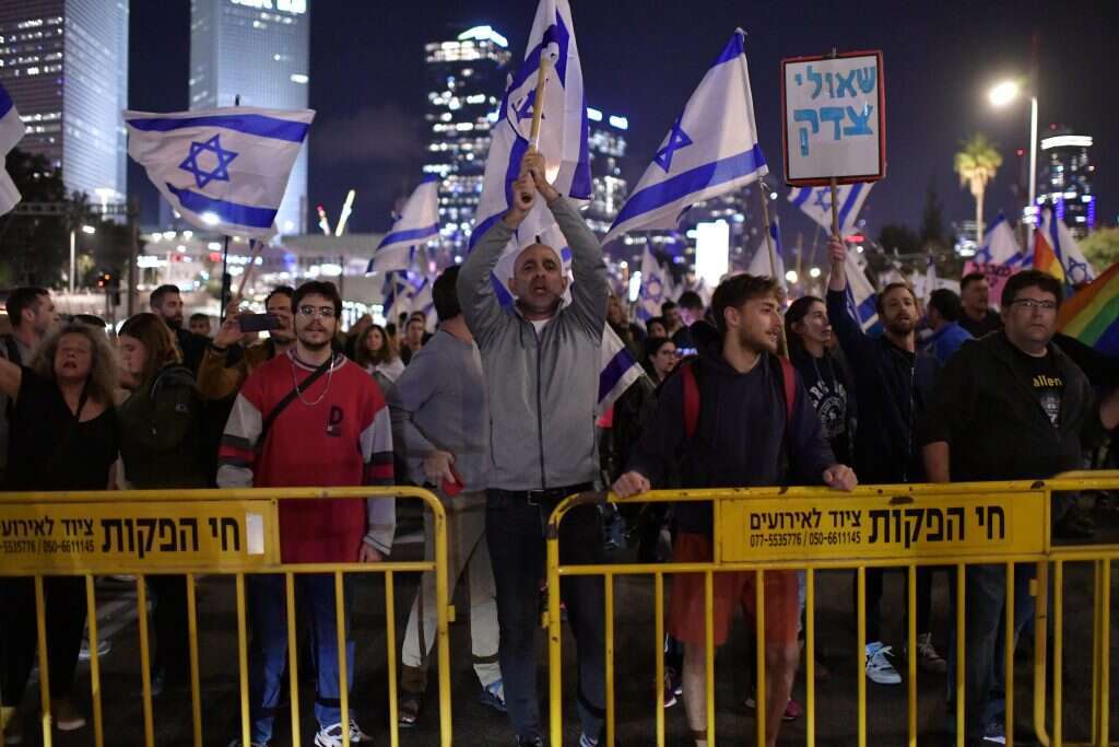 חסימת נתיבי איילון בהפגנות נגד הרפורמה במערכת המשפט. | תומר נאמבורג - פלאש 90