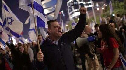 חסימת נתיבי איילון בהפגנות נגד הרפורמה במערכת המשפט, אמש. | תומר נאמבורג - פלאש 90