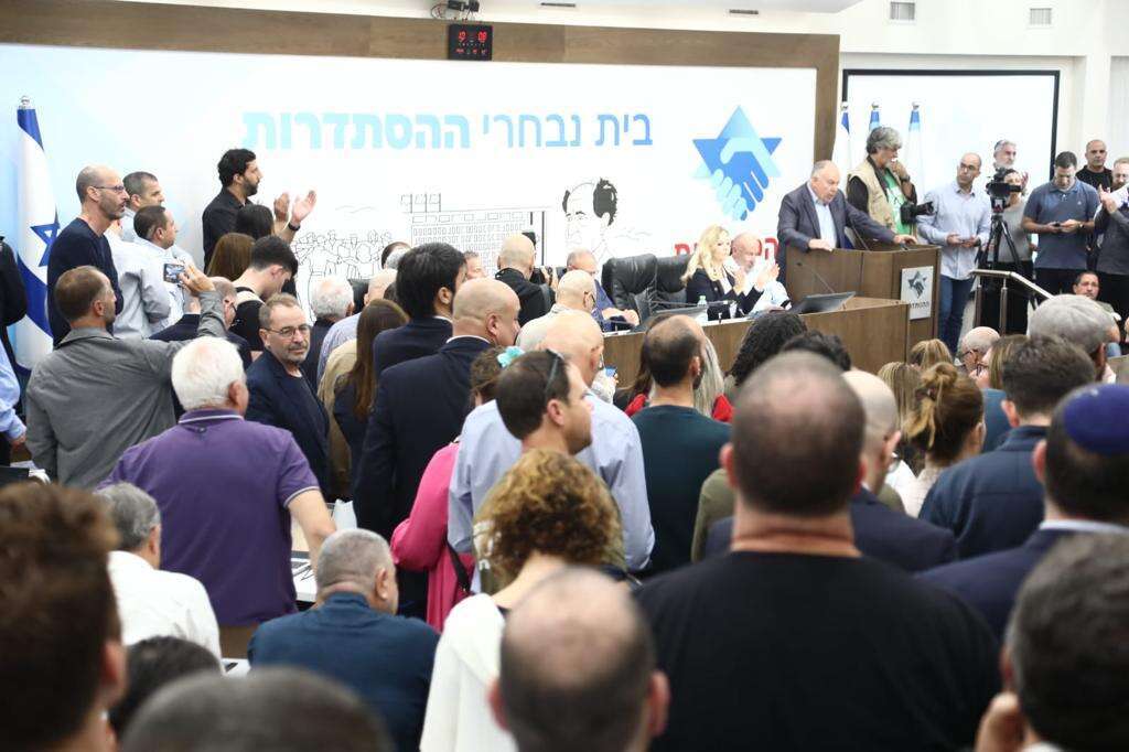 מסיבת עיתונאים של ארנון בר דוד, יו"ר ההסתדרות. | גדעון מרקוביץ'/TPS