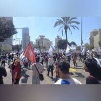 הפגנות בתל אביב נגד הרפורמה במערכת המשפט, היום. | שילה פריד