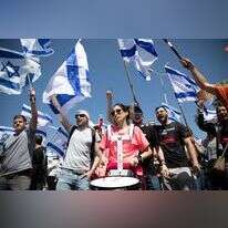 הפגנה נגד הרפורמה בתל אביב. | שיר תורם, פלאש 90