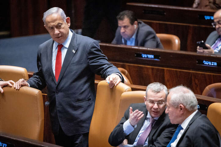 נתניהו, דיכטר ולוין במליאה. | יונתן זינדל, פלאש 90